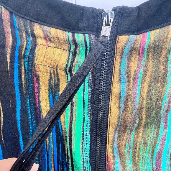 Nümph Henriette Multicolor Short Sleeve Abstract Dress Sz S Artistic Print Chic - Picture 6 of 10